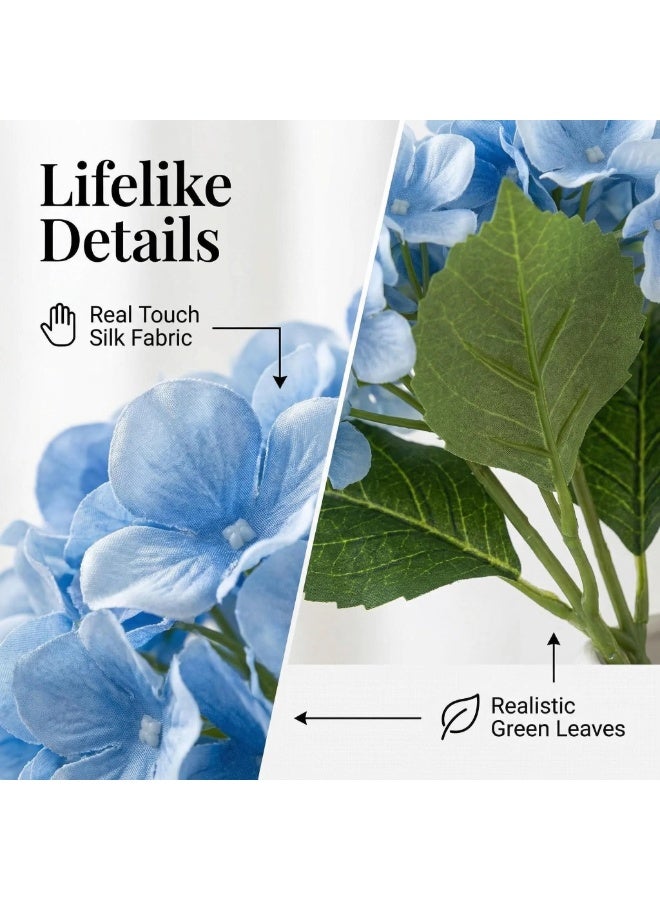 3PCS Hydrangeas Artificial Flowers-Real Touch Fake Flowers - Image 3